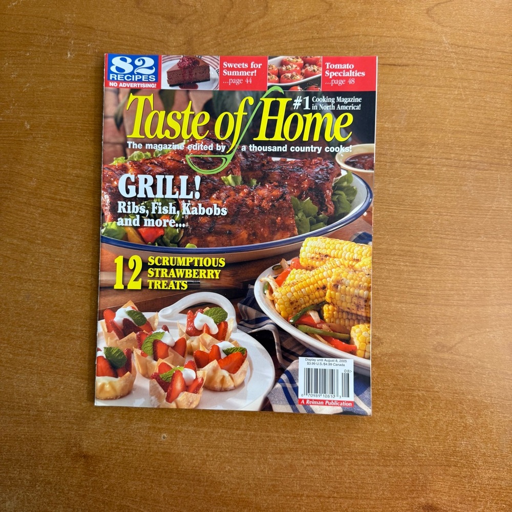 Taste of Home Cookbook with Red‎ and Yellow Highlights